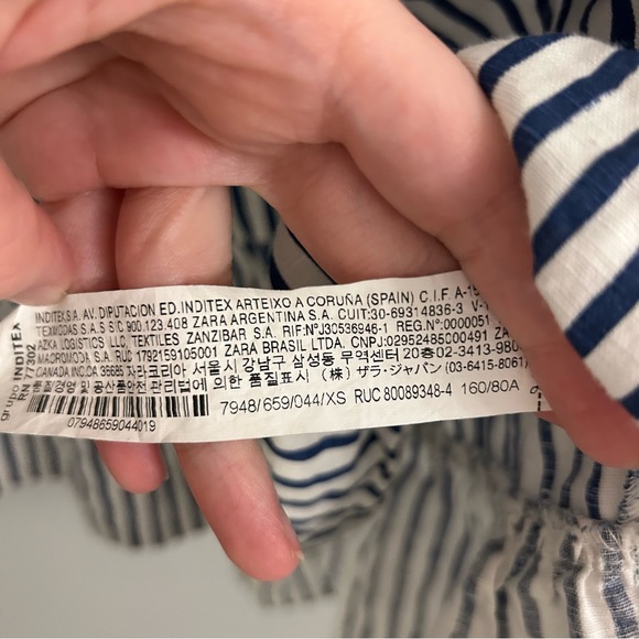 Zara Linen Blend Striped Dress - Picture 5 of 7